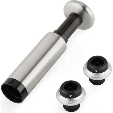 POMPA SOTTOVUOTO CON 2 TAPPI ICE INOX