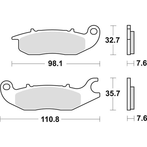 Pastillas de freno TRW ZF KH375 orgánicas para Honda CBF 125 09-16, CBR 125 04-17, delanteras.