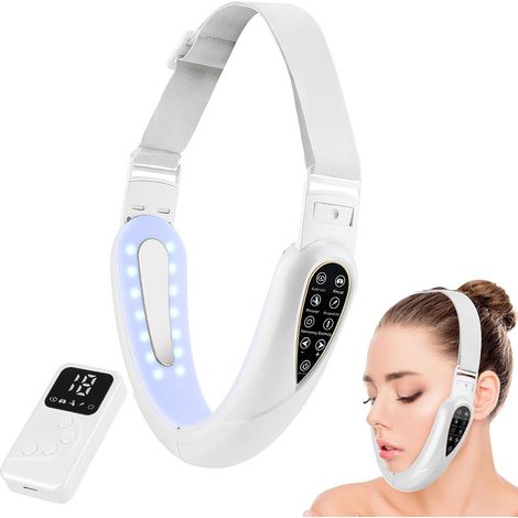 4-in-1 Electric Double Chin Massager,  V-Face Jawline Sculpting Device with 5 Modes for Women (1/5)