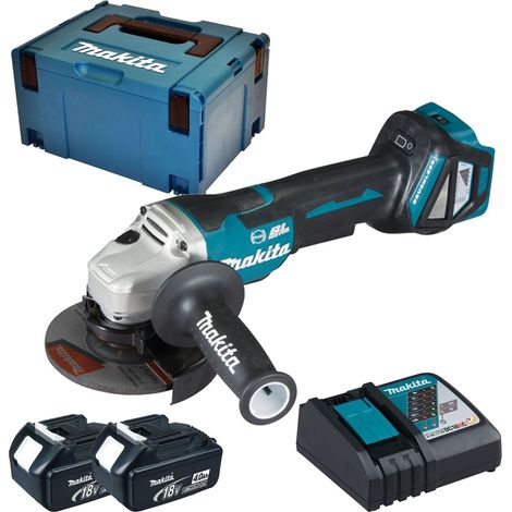 Meuleuse d'angle 18V LXT Ø125 mm (2x4,0 Ah) en MAKPAC - MAKITA DGA517RMJ (1/2)