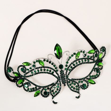 Masque de diamant pour accessoires de bal de promo, masque de mariée de luxe orné de strass, accessoires d'Halloween