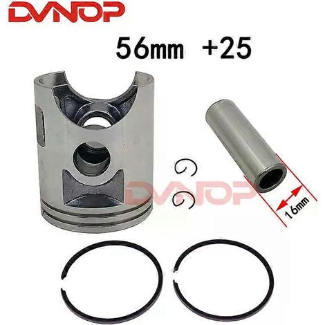 Anillo de pistón para motocicleta DT125, diámetro del pistón 56 mm, 56,25 mm, 56,5 mm, pasador de pistón 16 mm para Yamaha 125cc DT 125 STD +25 +50 +75 +100 (56,25) (1/5)