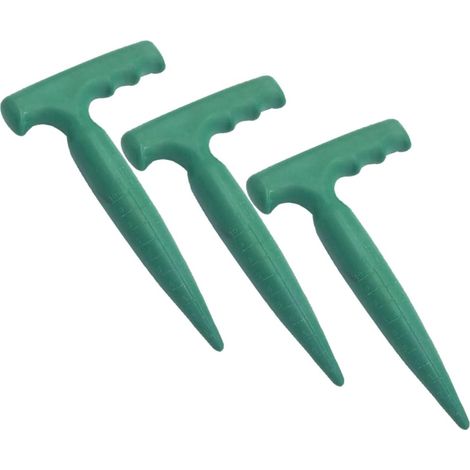 3pièces Lot de Plantoirs Plastique pour Semis Outils De Jardinage Distributeur De Semis Plantoir à Outils De Plantation Transplantation Vert (1/5)