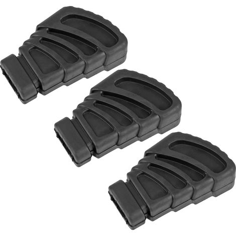 Lot de 3 pieds en caoutchouc pour grosse caisse, caisse claire, supports de cymbales, patins de support, pièces de rechange pour percussions, noir WC10 (1/5)
