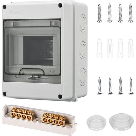 Boîte À Fusibles - Boîte De Distribution Étanche IP65 - Montage En Saillie - Pour Intérieur Extérieur Mur Plafond - 2 À 24 Modules (1/5)