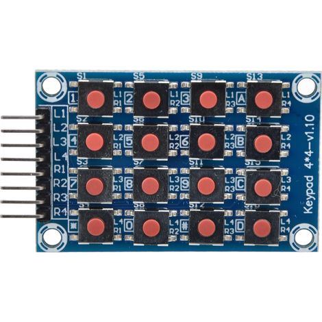 Interrupteur clavier 16 touches 8 broches, matrice 4x4, module d'extension externe MCU pour contrôle électrique (1/5)