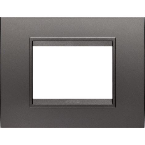 PLAQUE LUX RECTANGULAIRE 3P MÉTAL CANON GEWISS GW16203XF