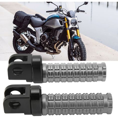 Repose-pieds de moto (avant) guidon long, une paire, adaptés pour CFMOTO 700 CL-X 2021-2022 (numéro de pièce : CF481-QJT), gris. (1/5)