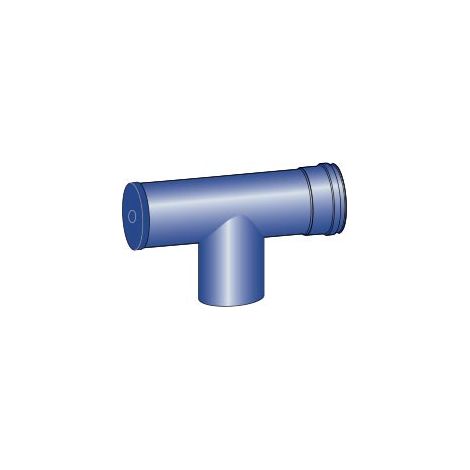ProGasPP Revisions-T-Stueck 87° ø60mm mit Revisionsverschluss