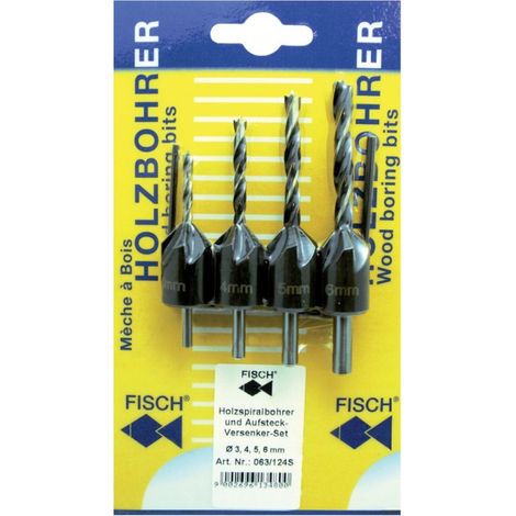 Fresa cónico madera 3-4-5-6mm Fisch