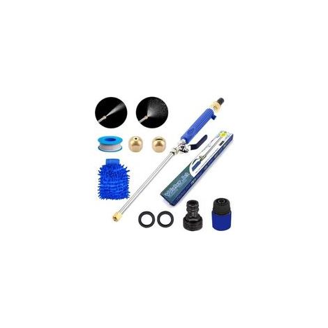 Jetsono Pistolet à eau haute pression et laveuse, multifonction portable avec 8 accessoires pour terrasse, voiture, maison, jardin – Lance de nettoyage efficace connecteur universel buse - (1/5)