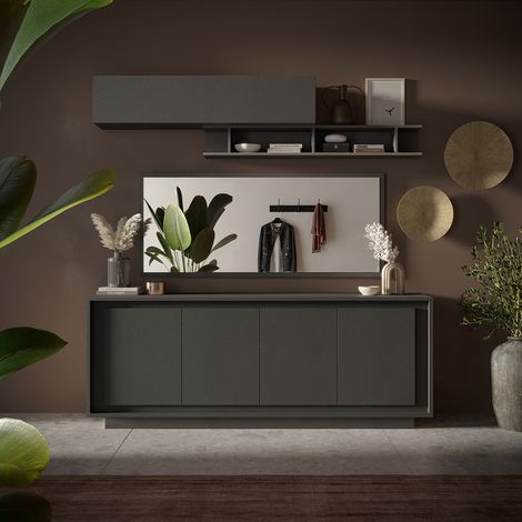 Buffet/bahut moderne 207 cm coloris lave Rosine (1/4)