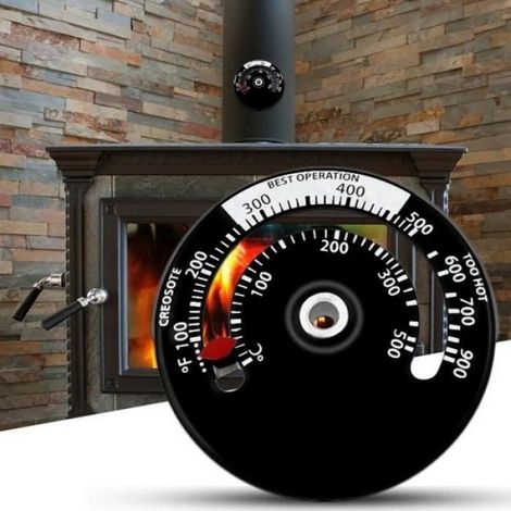 Thermomètre À Jauge De Température - Pour Cheminée Poêle À Bois Tuyau De Fumée - Analogique 0 À 500 °C - 1 Pièce (1/4)