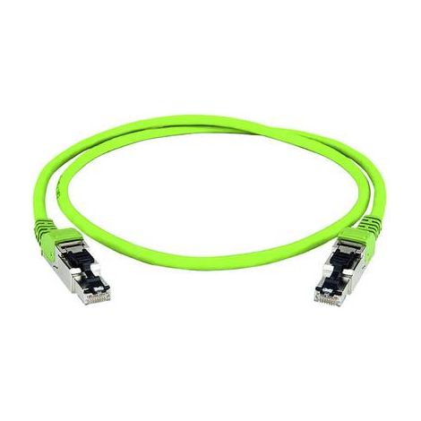 Telegärtner 100017329 RJ45 Câble réseau, câble patch CAT 5 vert avec manchon de protection contre le (1/2)