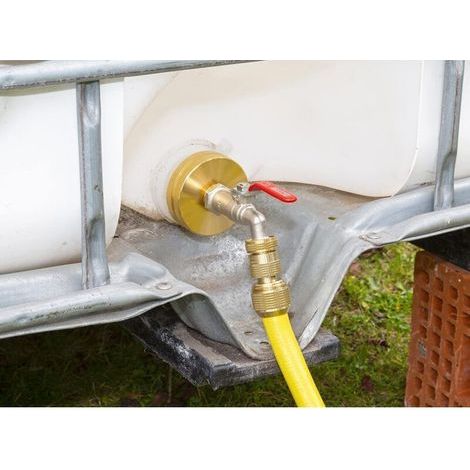 Robinet d'arrosage extérieur en laiton massif – Résistant à la rouille, avec adaptateur universel et tête sphérique pour jardin (1/3)