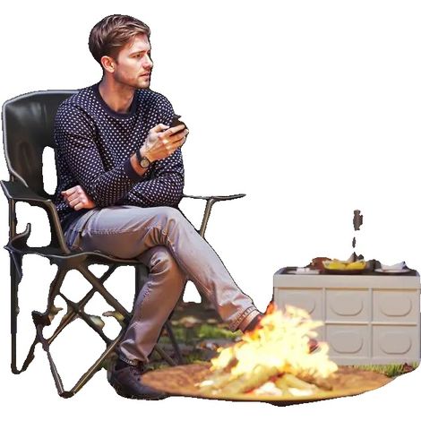 Silla de camping, asiento acolchado, diseño portátil, T1003-01-11525 (1/2)