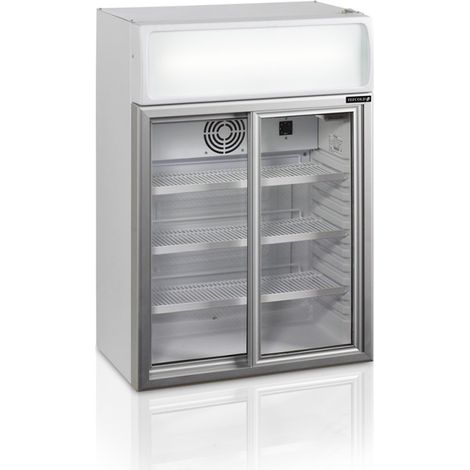 [JAMAIS UTILISE] Armoire Vitrine Réfrigérée à Boissons TEFCOLD FSC100 60L 2 Portes Vitrées - 16077