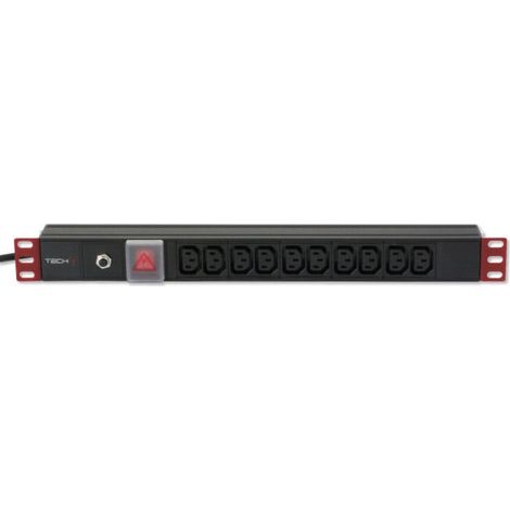 Techly Professional Multipresa 10 posizioni VDE Interruttore e Spina C14 (1/5)