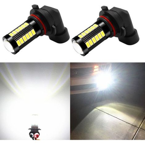 Phare Antibrouillard - LED H8 H11 - 6500 K - 1400 Lm Par Unité - Étanchéité IP67 - Pour Voiture - Lot De 2 (1/5)