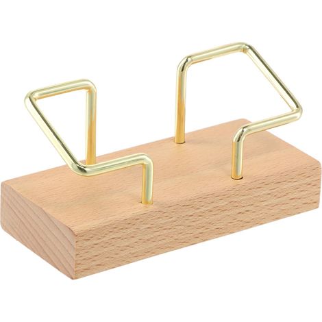 Porte-cartes de visite en bois de noyer, rangement pour bureau, magasin ou stand d’exposition (1/5)
