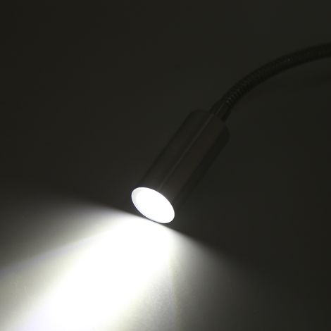 Lampe de chevet LED 3W blanc froid avec cou flexible pour lecture et travail (AC85-265V) (1/3)