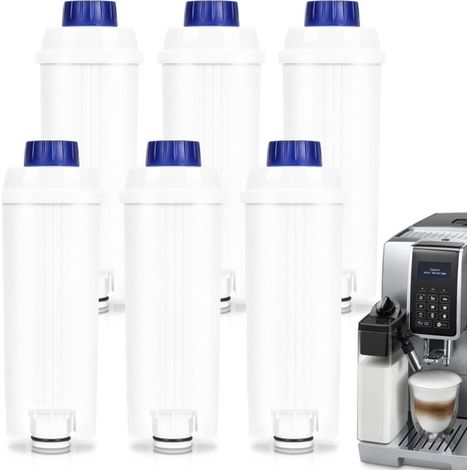 6x Wasserfilter für Delonghi kompatibel mit DLSC002 EC800 ECAM ETAM mit Aktivkohle (1/4)