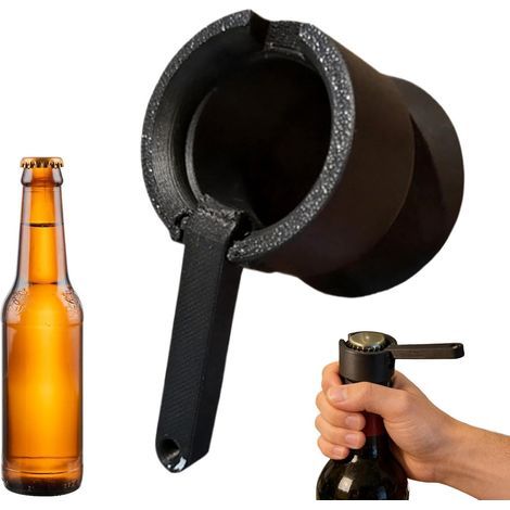 Lanceur De Capsules, Ouvre-Boîte De Bière Antidérapant, Ouvre-Bouteilles Manuels Noirs, Outil Portable Pour Bouteilles De Bière, Pour Cuisine Camping Camping-Car Voyages Fêtes Adultes Hommes (1/5)