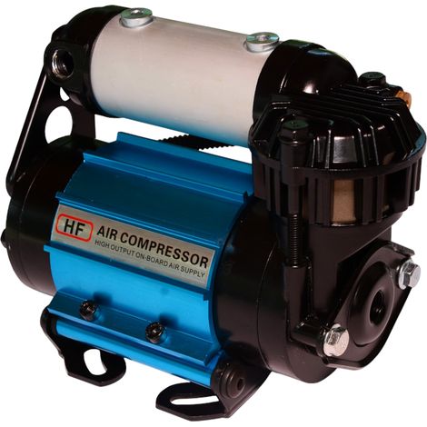 Compresseur d'air HF 12V – Débit 75,1 l/min – Pression 4,76 bar – Protection contre surchauffe – Installation flexible 180°