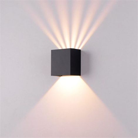 RHAFAYRE 6W LED-Außenwandleuchte, verstellbarer Abstrahlwinkel, 3000K Warmweiß, IP65, modernes wasserdichtes Aluminiumdesign für Badezimmer, Flur, Kinderzimmer, Treppenhaus (1/5)