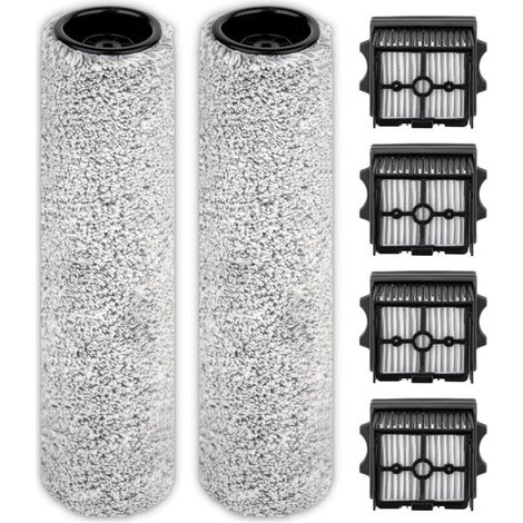 Set mit 6 Bürstenrollen und HEPA-Filter, kompatibel mit Tineco Floor One S9 Artist Nass- und Trockensaugern (ohne Griff), 2 Bürstenrollen, 4 HEPA-Filter (1/5)