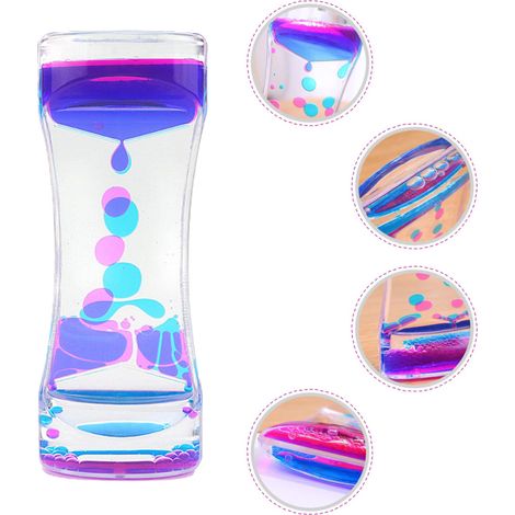 Horloge à liquide colorée Relaxation Jouet sensoriel Timer à bulles Horloge à huile décorative pour enfants et adultes (1/5)