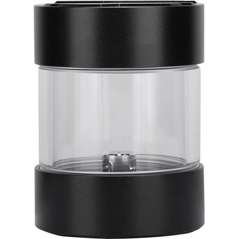 Réservoir d'eau pour ordinateur noir avec système anti-mousse intégré, filetage G1/4, diamètre 60 mm (1/5)