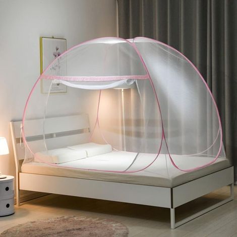 Cama con dosel, una puerta y estructura portátil, tienda de viaje con mosquitera, tienda plegable desplegable, autoportante, para niños y adultos, tienda de campaña. (1/5)