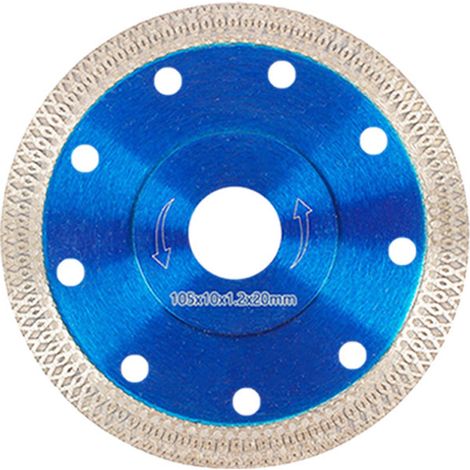 Disque à tronçonner diamanté, extra fin, 105 x 20 mm, pour carrelage, meulage, granit, marbre, béton, carrelage (1/5)