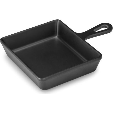 Mini Poêle Carrée Mélamine Noir 12,5 x 10,5 cm - Pujadas