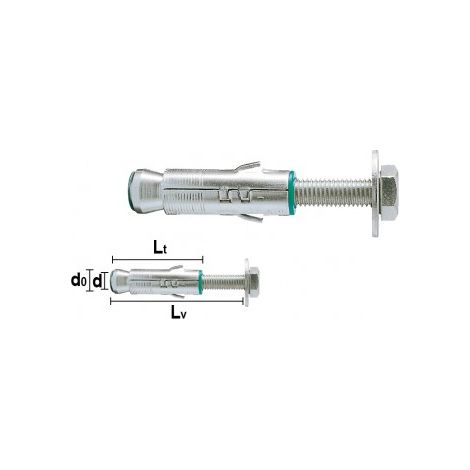 ANCORANTE ACCIAIO MAURER PLUS C/VITE Ø14X50MM M8X60 MLMV8