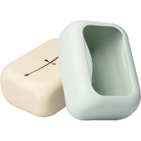 2 soportes de silicona para cajas de pañuelos，caja de pañuelos de silicona para el coche，silicona (1/4)