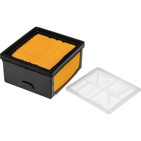 vhbw Filterset Ersatz für Husqvarna/Partner 525 47 06-02 für Trennschleifer - 1x Vliesfilter, 1x Nylonfilter Orange Schwarz Transparent