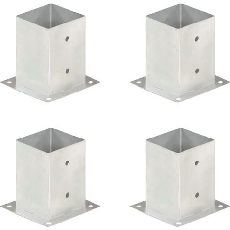 Ancrages de poteau, 4 pièces, métal galvanisé, 101 mm (1/5)