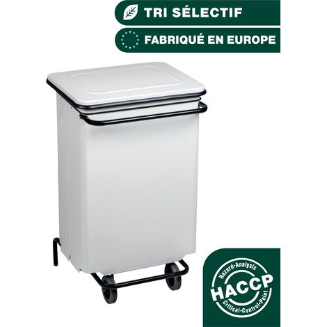 JVD - Conteneur mobile à pédale 70L métal Blanc - Matériel professionnel (1/5)