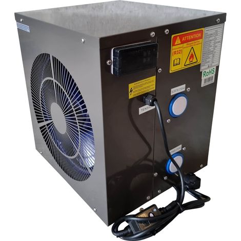 Pompe à chaleur piscine jusqu'à 20m³ – COP 4,90 – R32 – Échangeur en titane – Monobloc avec commande digitale – Accessoires inclus – C&L Piscine - NRJ-4