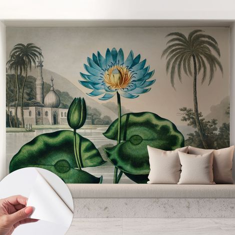 Selbstklebende Tapete - Wanddekoration Wohnzimmer - Tapete Schlafzimmer Exotische Landschaft 208x146 cm (1/5)
