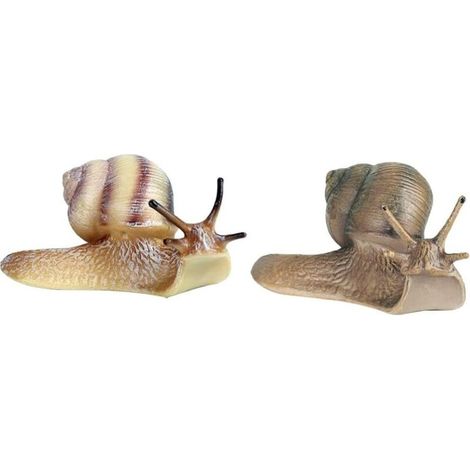 Set mit 2 Miniatur-Harzschnecken zur Gartendekoration - Crezuo