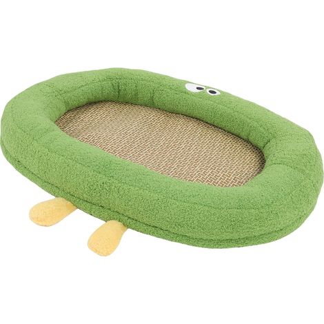 Decdeal Lit rafraîchissant pour chat, ovale, polyvalent, doux, pour animaux de compagnie, coussin de couchage frais pour la maison et le magasin, été