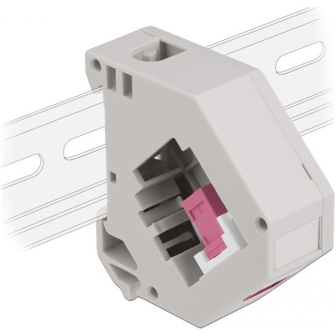 Delock Adaptador de carril DIN con Keystone SC Simplex hembra a SC Simplex hembra