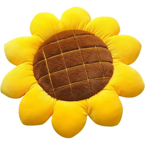 Filiyano-Coussin fleuri tournesol, coussin de sol, coussin pour canapé et fauteuil enfant, coussin tournesol (1/5)