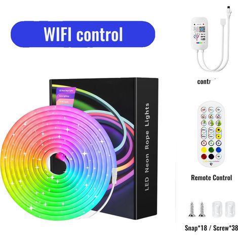 LED-Neonlichterkette, intelligente Steuerung, wasserdichtes Design, WLAN-Steuerung, 10 m (1/2)