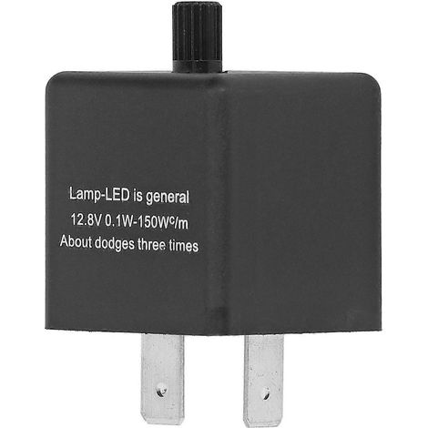 3-poliges, einstellbares LED-Blinkerrelais für Autos, normalerweise offener Kontakt, Frequenzeinstellung, 12 V DC