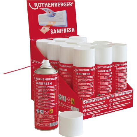 ROTHENBERGER Sanifresh Reinigungsspray Display (12 Flaschen) - 85800