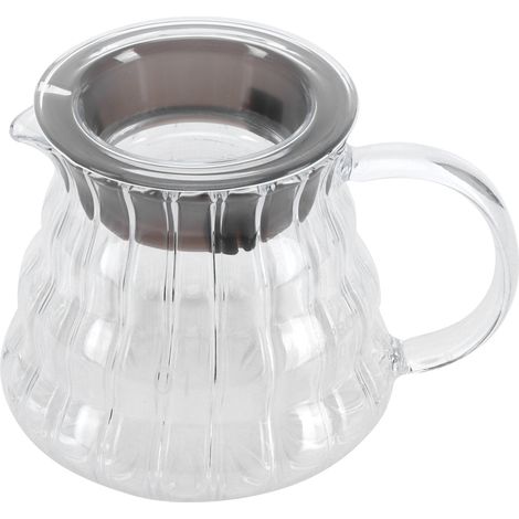 Cafetière/bouilloire en verre borosilicate haute densité, 300 ml, idéale pour la maison et le bureau.